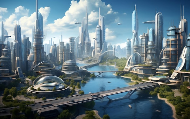 New york city in 2050 futuristic and renowned