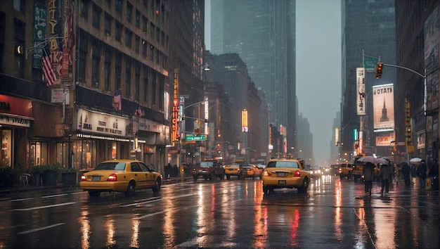 New York City in bewolkt weer