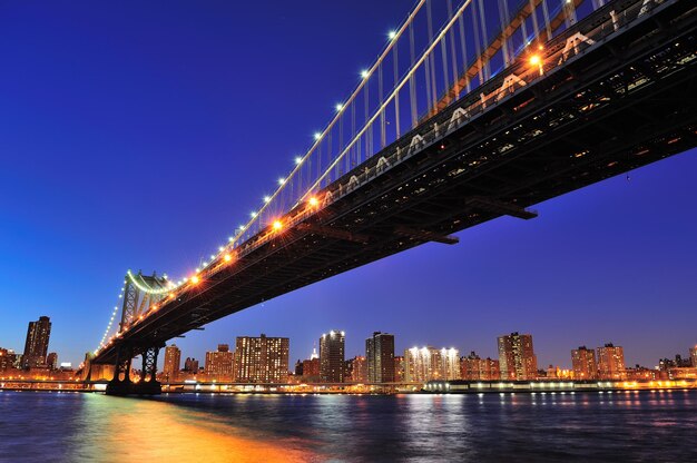 New York City Manhattan Bridge over East River