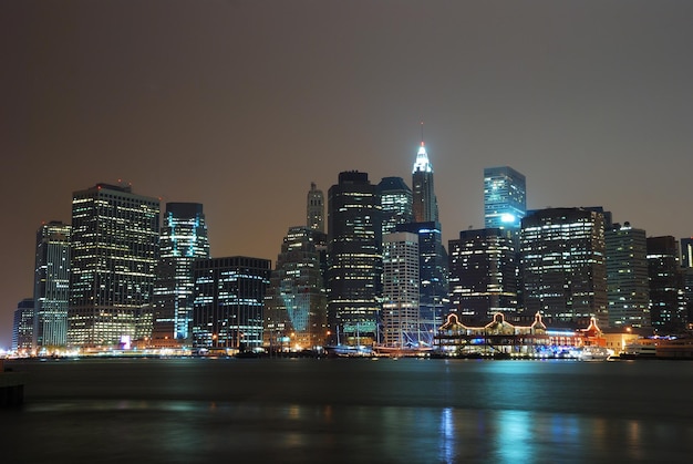 NEW YORK CITY MANHATTAN NACHTSCNE PANORAMA