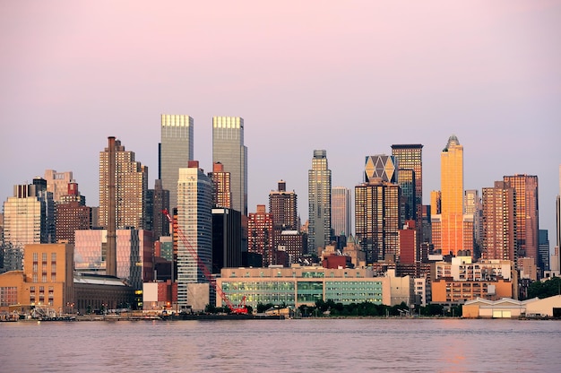 New York City Manhattan zonsondergang panorama