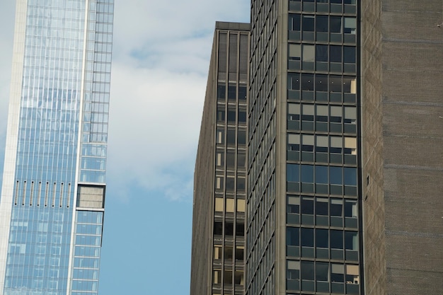 New york city skycrapers from street