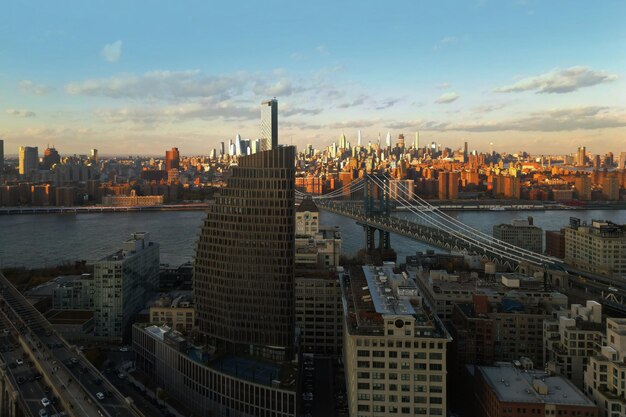 Photo new york city skyline buildings of new york new york buildings skyline of nyc panoramic cityscape