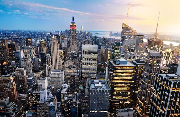 Foto skyline di new york city