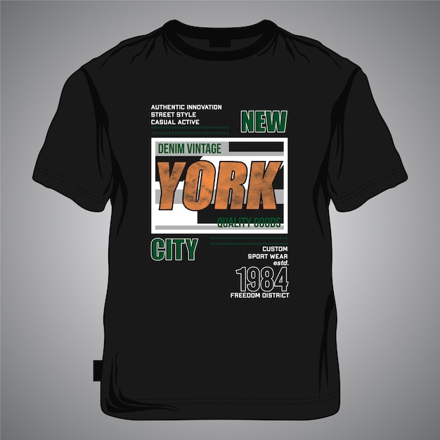 new york city text frame graphic typography vector design t shirt casual active