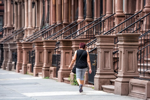 New york harlem buildings view