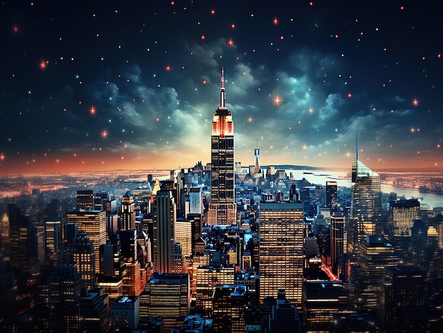 Premium AI Image  usa city HD 8K wallpaper Stock Photographic