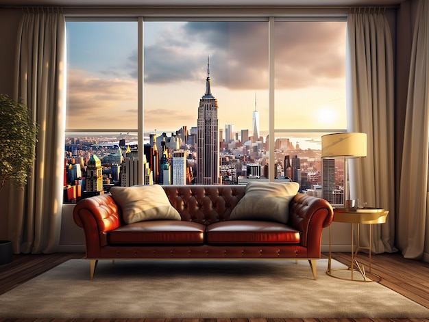 New York luxury living room interior