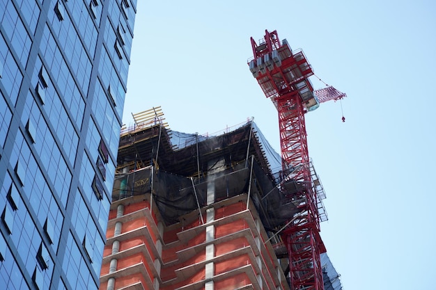 New york manhattan skyscrapers under construction