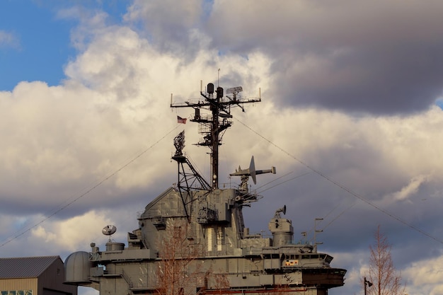 New York NY July 10 On Board the USS Oak Hill Navy Battleship during Fleet