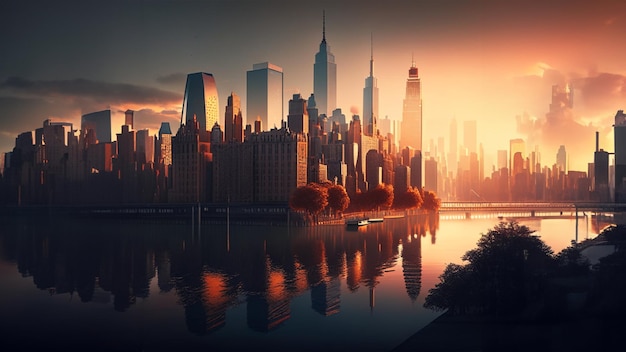 New York Skyline background