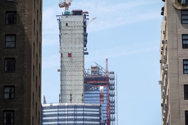 建設中のニューヨークの超高層ビル