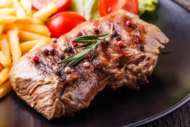 New York steak with french fries