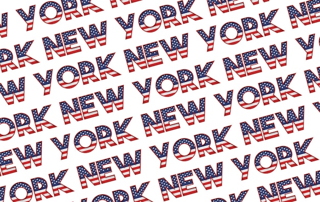 Photo new york usa state stars and stripes background d rendering