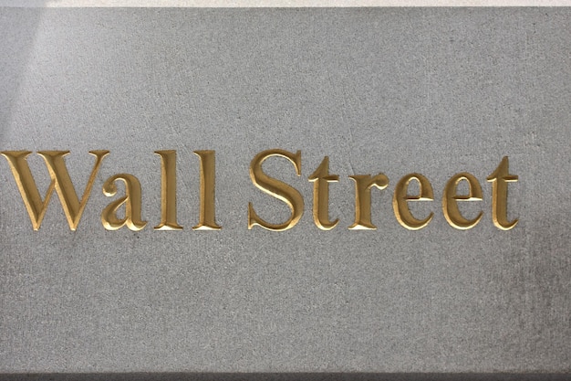 Photo new york - usa wall street stock exchange sign