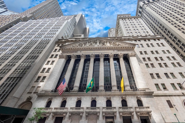 NEW YORK - VS - 11 JUNI 2015 gevel van een gebouw in Wall Street