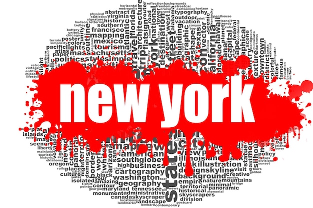 New York woordwolk ontwerp