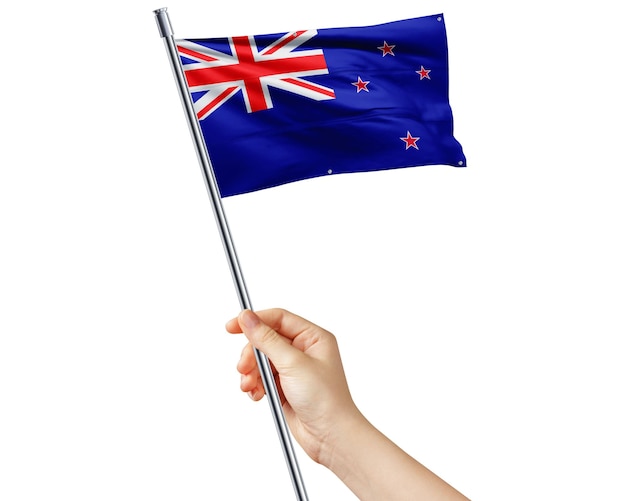 new zealand flag 3d illustration