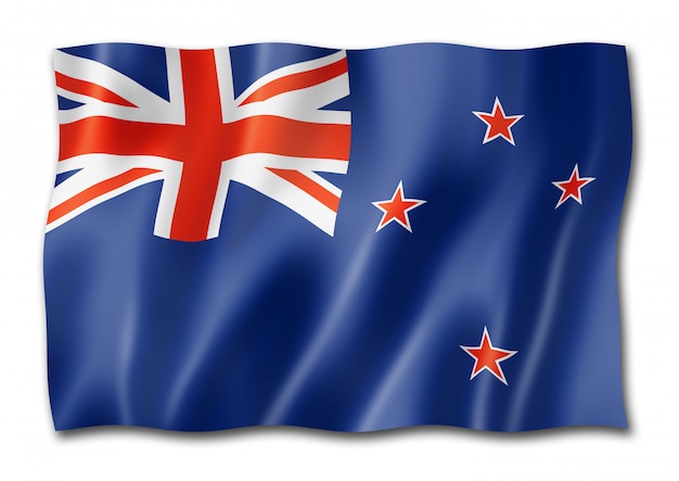 New Zealand flag isolated