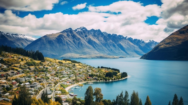 New Zealand Town View