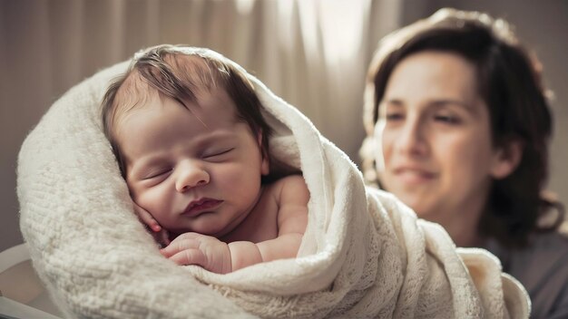 Newborn baby asleep