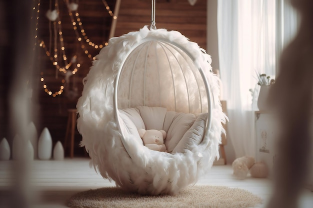 Newborn Baby Backdrop Swinging Chair Digital Edit for Photo Background