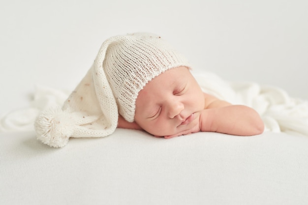 newborn baby boy sleeping 