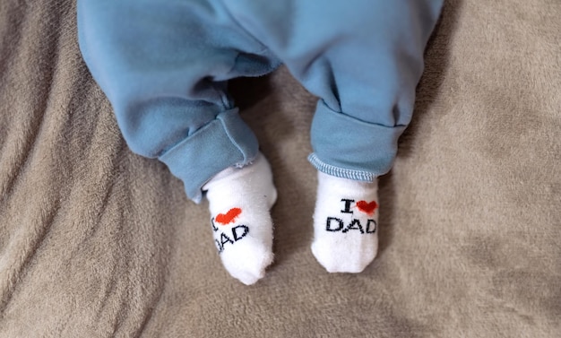 Newborn baby feet Baby feet in socks