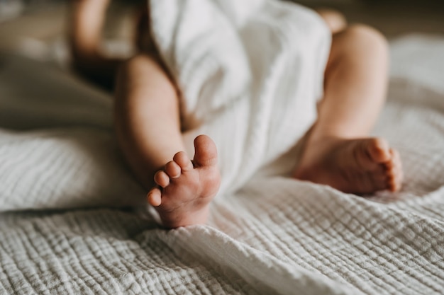 Newborn baby feet