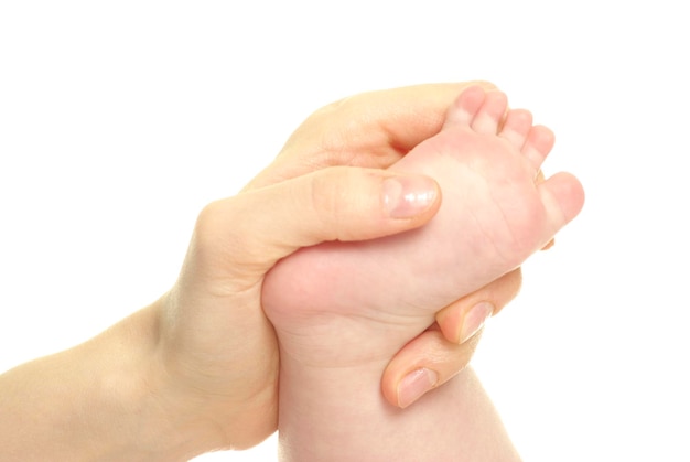 Newborn baby feet