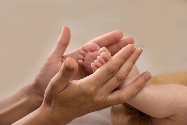 Newborn baby feet.