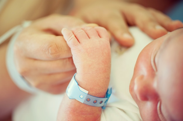 Newborn baby first days in hospital and home