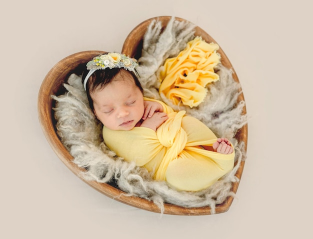 Newborn baby girl portrait