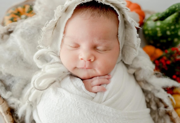 Newborn baby girl