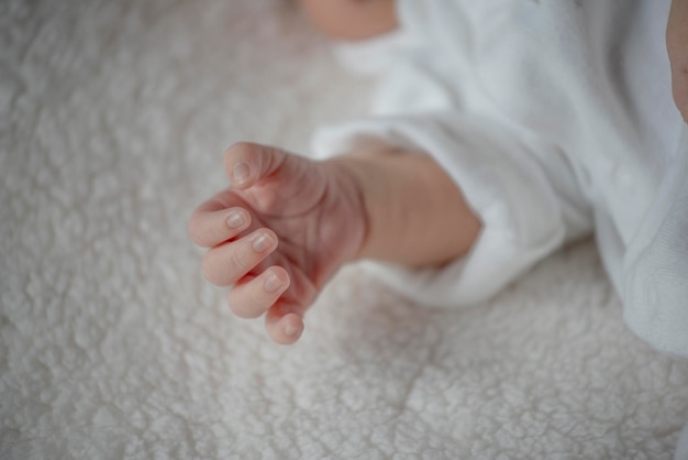 Newborn baby hand