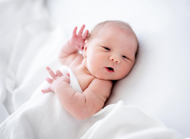 Newborn baby at home