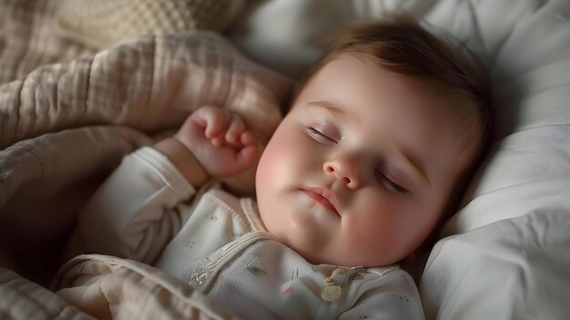 신생아가 잠을 자고 있습니다. 고품질입니다.