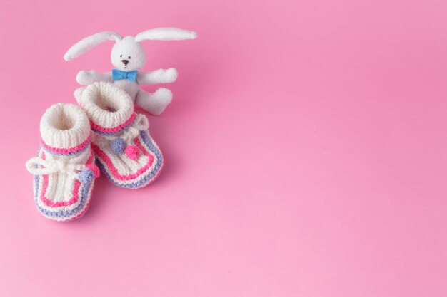 Newborn small toy with booties