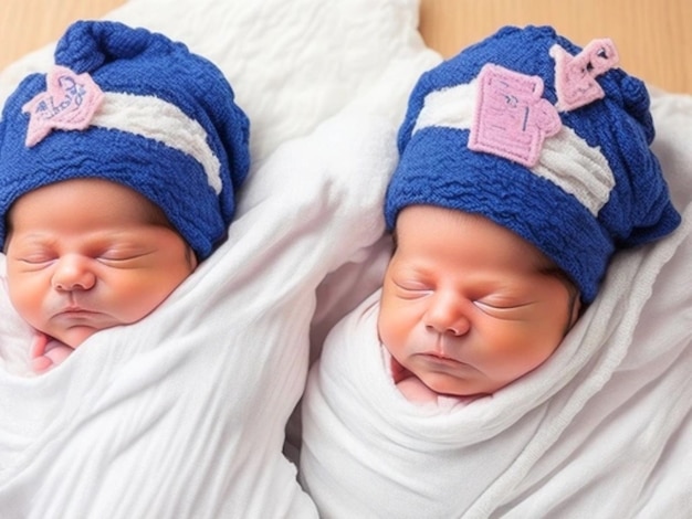 Newborn twin baby