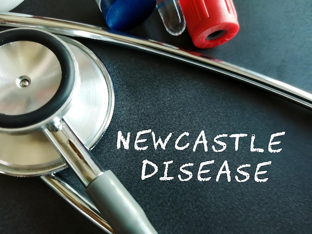 Newcastle Disease medische term, medisch en gezondheidsconcept.