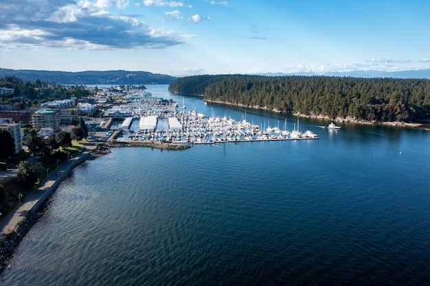 Newcastle Island panoramic near Nanaimo, Vancouver Island, BC Canada