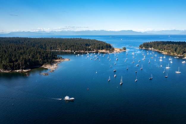 Newcastle Island panoramisch in de buurt van Nanaimo, Vancouver Island, BC Canada