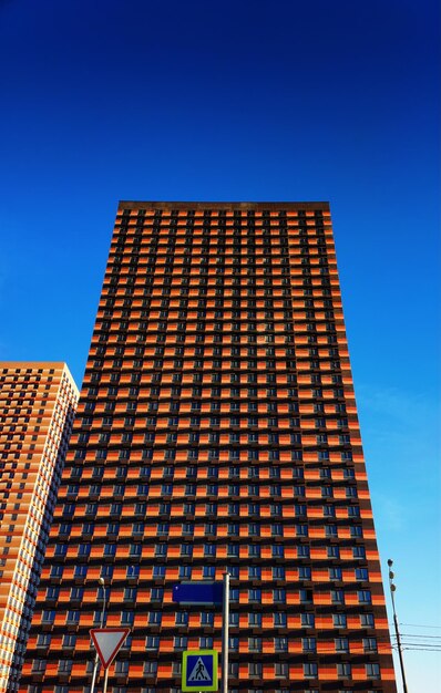 Newly build modern building architecture backdrop