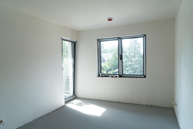 Newly constructed room interior