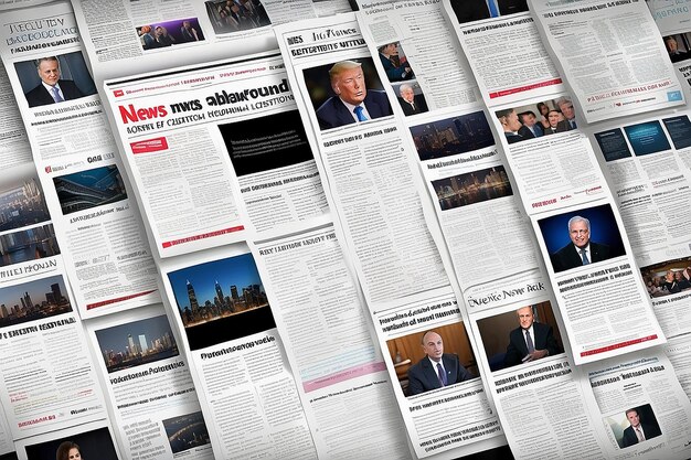 news background with floating animated news headlines forming an intricate and visually appealing display