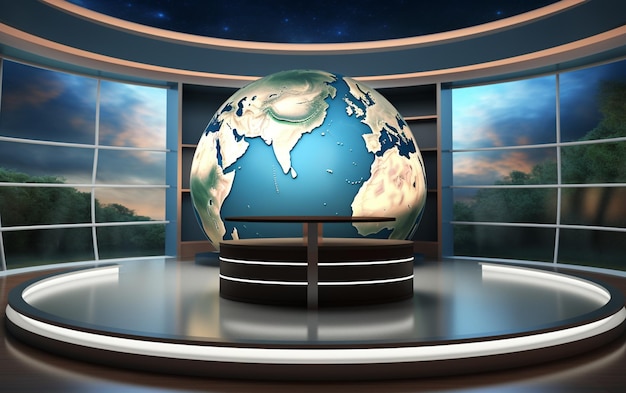 Photo news sets broadcast design international stage set design tv set design tv design