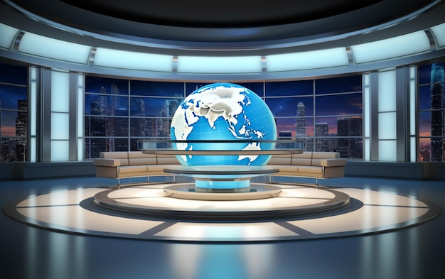 Photo news sets broadcast design international stage set design tv set design tv design