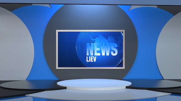TV 쇼 를 위한 스튜디오 뉴스 배경