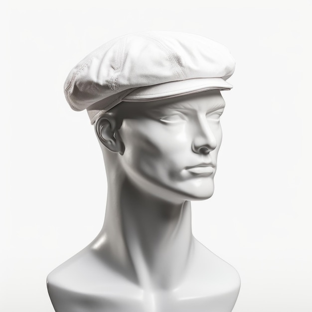 Newsboy beret isolated on white background Generative AI