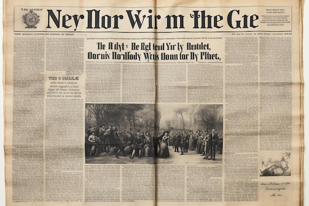 A newspaper article about the war war.